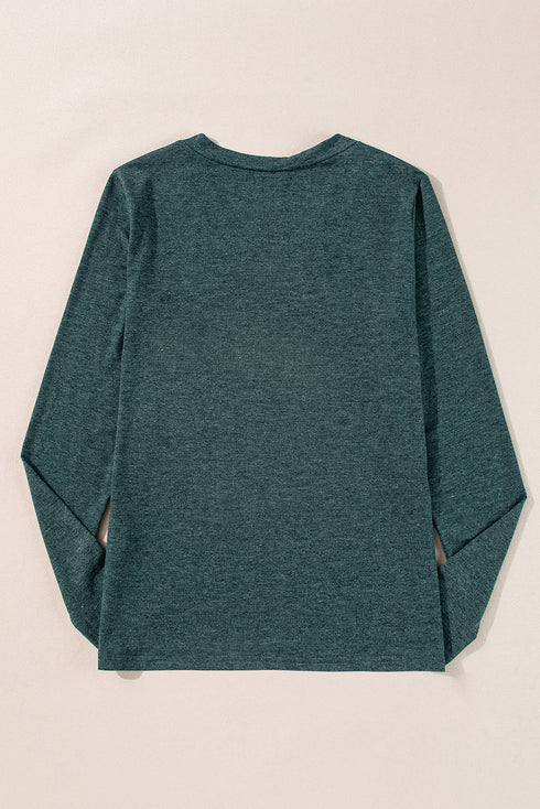 Soft Touch Long Sleeve V Neck Essential Top