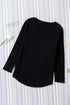 Soft V Neckline Knit Long Sleeve Pullover Top