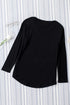 Soft V Neckline Knit Long Sleeve Pullover Top