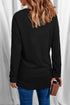 Soft V Neckline Knit Long Sleeve Pullover Top