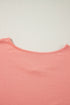 Soft Viscose Blend Patchwork Split Hem Top