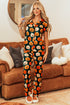 Soft Viscose Graphic Print Button Front Pajama Set