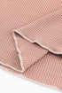 Soft Waffle Knit Exposed Seam Raglan Top