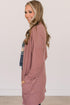 Soft Waffle Knit Open Front Pocketed Cardigan