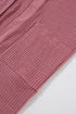 Soft Waffle Knit Open Front Pocketed Cardigan