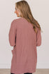 Soft Waffle Knit Open Front Pocketed Cardigan