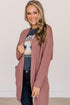 Soft Waffle Knit Open Front Pocketed Cardigan