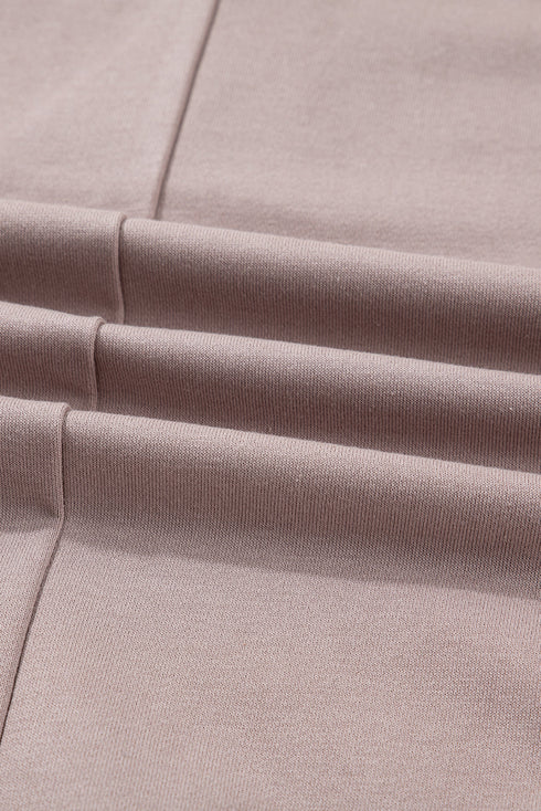 Soft Waffle Knit Panel Button Pullover Hoodie
