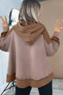 Soft Waffle Knit Panel Button Pullover Hoodie