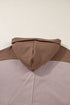 Soft Waffle Knit Panel Button Pullover Hoodie