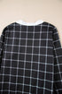 Soft Windowpane Plaid Open Front Knit Cardigan