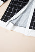Soft Windowpane Plaid Open Front Knit Cardigan