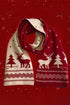 Soft Woolen Yarn Knit Elk Pattern Scarf