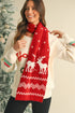 Soft Woolen Yarn Knit Elk Pattern Scarf