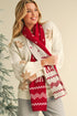 Soft Woolen Yarn Knit Elk Pattern Scarf