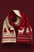 Soft Woolen Yarn Knit Elk Pattern Scarf