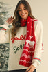 Soft Woolen Yarn Knit Elk Pattern Scarf