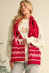 Soft Woolen Yarn Knit Elk Pattern Scarf