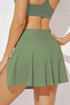 Solid Active Criss Cross Waist Flared Swim Skirt Bottoms