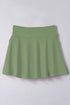 Solid Active Criss Cross Waist Flared Swim Skirt Bottoms