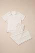 Solid Active Polo Tee Casual Matching Pant Set