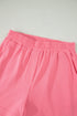 Solid Active Ruffled Sleeve Half Zipped Short Set