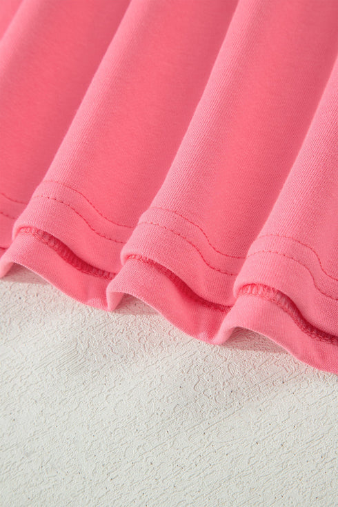 Solid Active Ruffled Sleeve Half Zipped Short Set