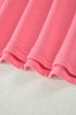 Solid Active Ruffled Sleeve Half Zipped Short Set