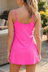 Solid Active Tunic Tank Athletic Shorts Two Piece Dress