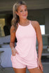 Solid Active Tunic Tank Athletic Shorts Two Piece Dress