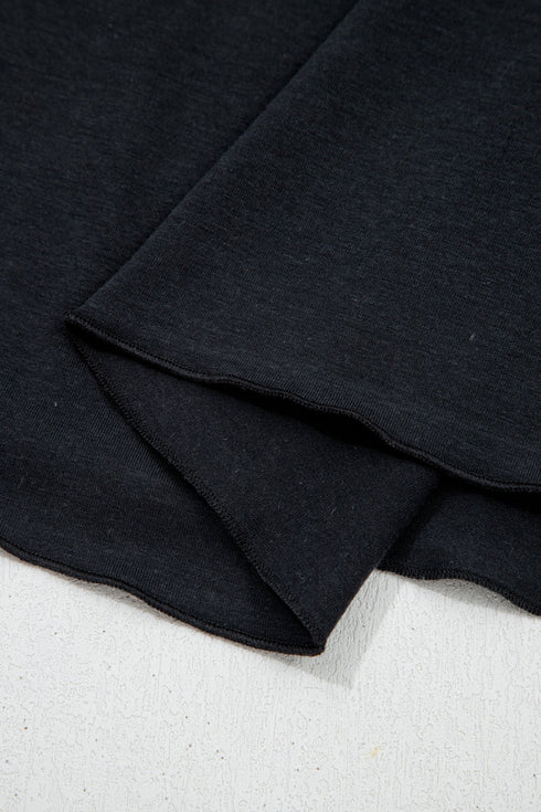Solid Asymmetric Shoulder Detail Short Sleeve Maxi Dress