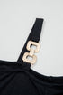 Solid Asymmetric Shoulder Detail Short Sleeve Maxi Dress