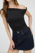 Solid Asymmetrical Neck Slim Fit Modern Tank Top