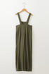 Solid Button Front Relaxed Wide Leg Jumpsuit