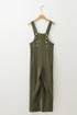 Solid Button Front Relaxed Wide Leg Jumpsuit