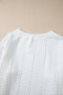 Solid Cable Textured Loose Fit Pullover Sweatshirt