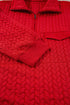 Solid Cable Textured Quarter Zip Pocketed Pullover Sweatshirt