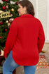 Solid Cable Textured Quarter Zip Pocketed Pullover Sweatshirt