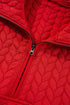 Solid Cable Textured Quarter Zip Pocketed Pullover Sweatshirt