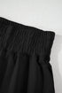 Solid Casual Cropped Tee And Ruffle Short Sets