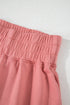 Solid Casual Cropped Tee And Ruffle Short Sets