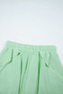 Solid Casual Drawstring Elastic Waistband Lined Tennis Skort