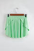 Solid Casual Drawstring Elastic Waistband Lined Tennis Skort
