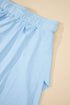 Solid Casual Drawstring Elastic Waistband Lined Tennis Skort