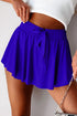 Solid Casual Drawstring Elastic Waistband Lined Tennis Skort