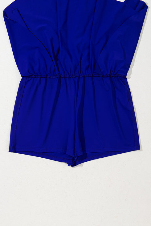 Solid Casual Drawstring Elastic Waistband Lined Tennis Skort