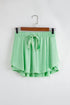 Solid Casual Drawstring Elastic Waistband Lined Tennis Skort
