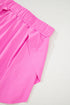 Solid Casual Drawstring Elastic Waistband Lined Tennis Skort
