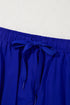 Solid Casual Drawstring Elastic Waistband Lined Tennis Skort
