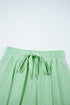 Solid Casual Drawstring Elastic Waistband Lined Tennis Skort